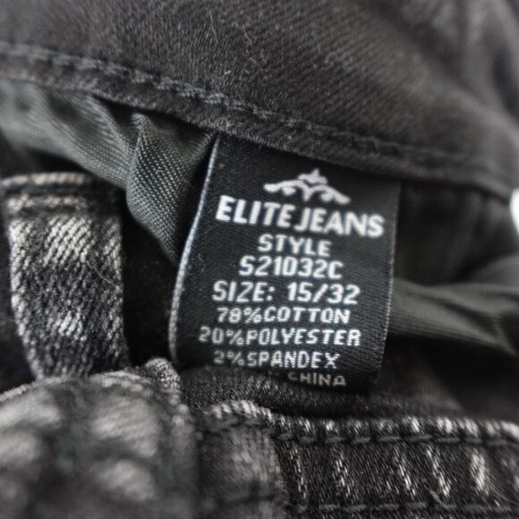 Elite Jeans Savage Collection Womens Black Distressed Shorts Size 32 - Picture 9 of 10